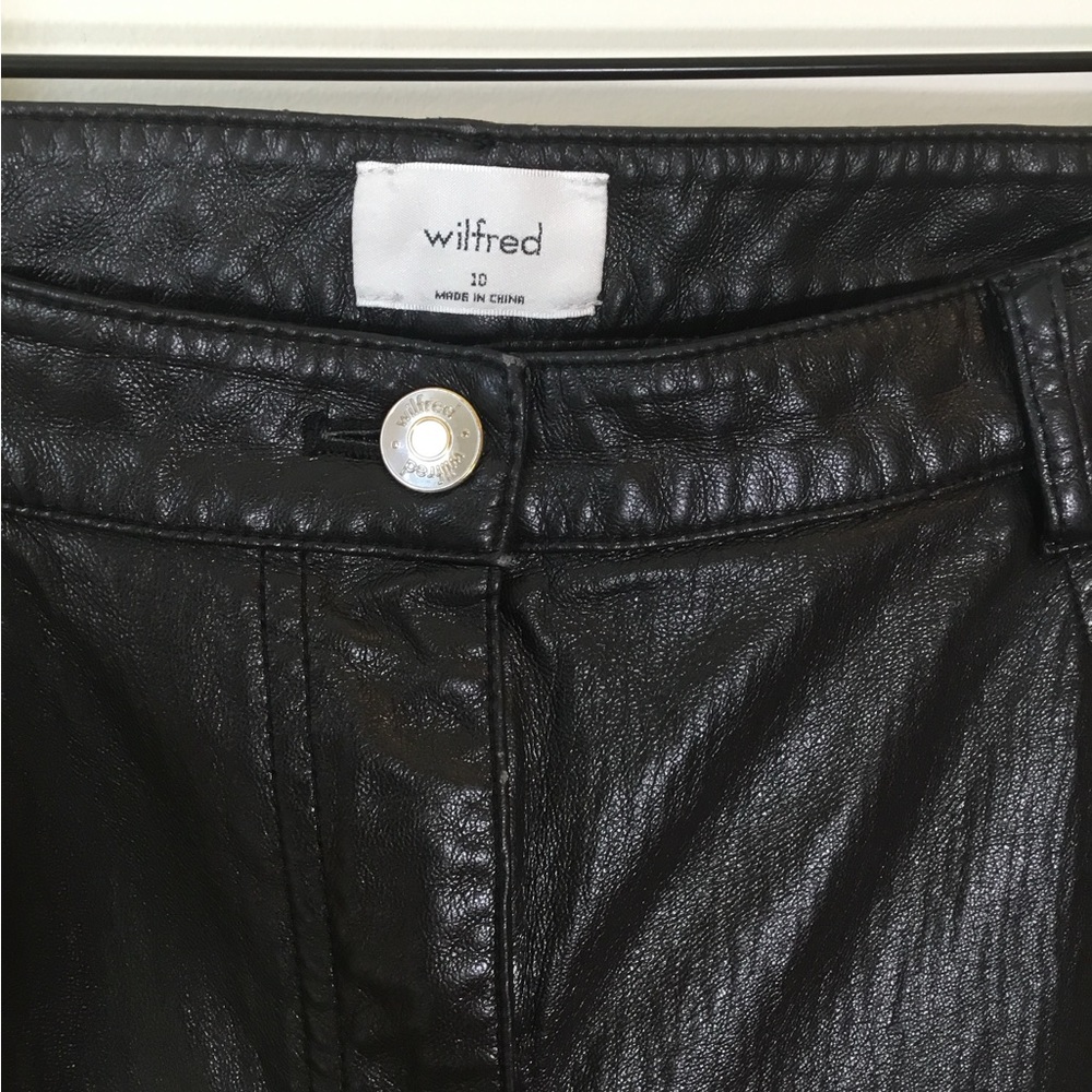 Wilfred Aritzia Melina Straight Leg Vegan Leather Pants - Picture 3 of 7